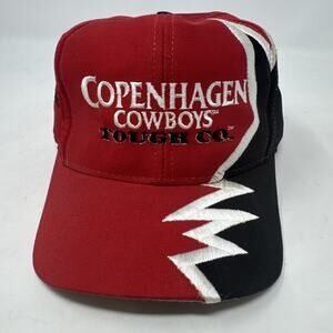 Copenhagen Cowboys Tough Co. Kati Headwear Adj. Sharktooth Red Hat‎ U.S Tobacco